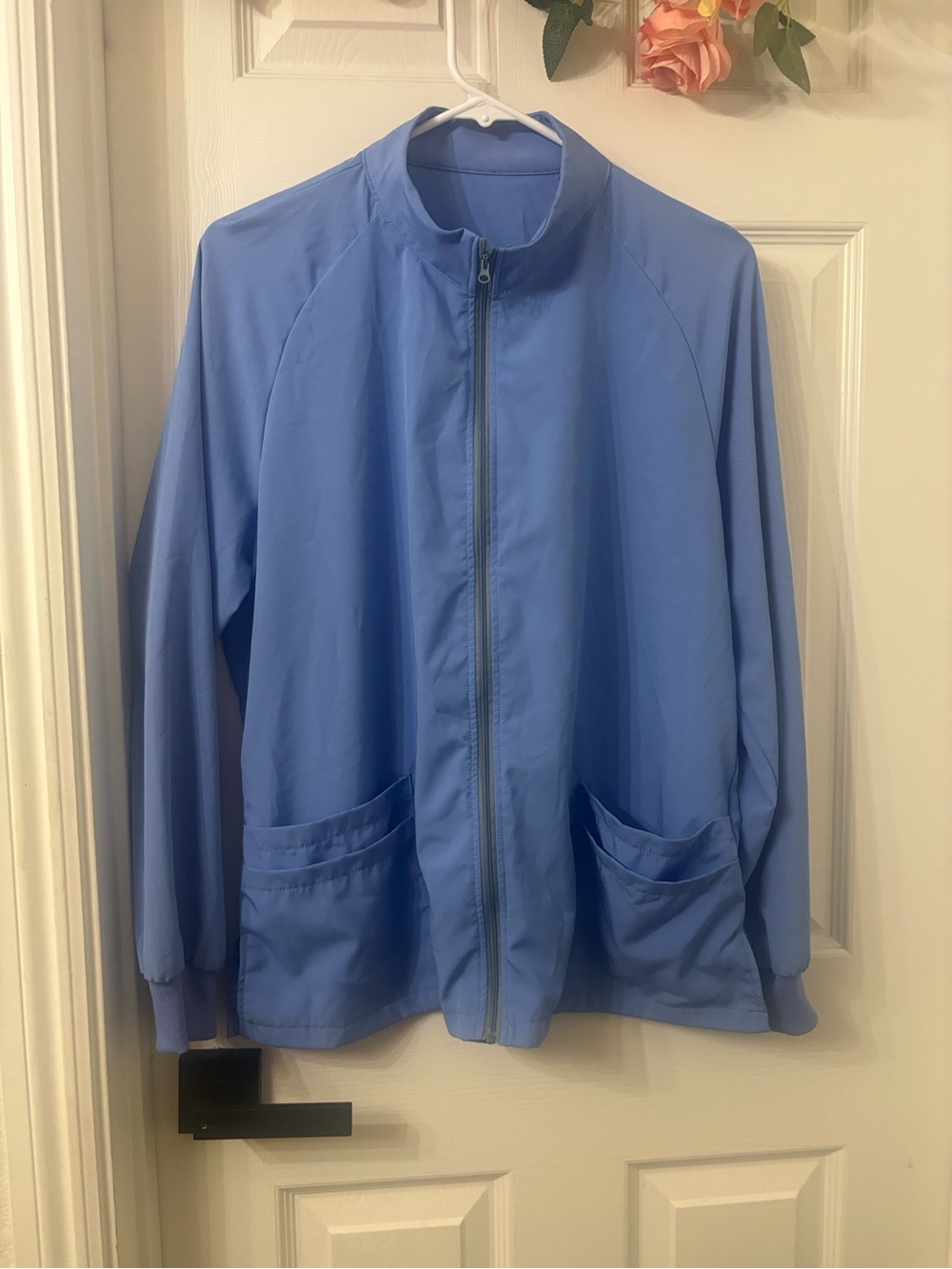 Scrub jacket Sky Blue Zip-Up Lightweight Jacket